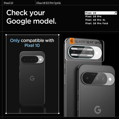 SZKŁO HARTOWANE NA APARAT DO GOOGLE PIXEL 10 SPIGEN SZYBKA OBIEKTYW 9H 2SZT