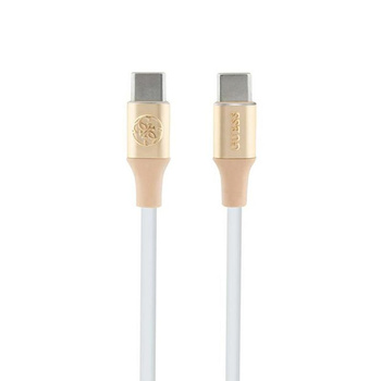 Guess Ebossed Logo - USB-C auf USB-C Schnellladekabel 1,5m (gold)