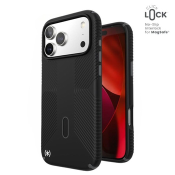 Speck Presidio2 Grip ClickLock & MagSafe - iPhone 17 Pro Max Tasche (Schwarz / Schiefergrau / Weiß)