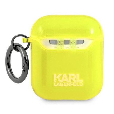 Karl Lagerfeld Choupette Head - pouzdro na Airpods (fluo yellow)