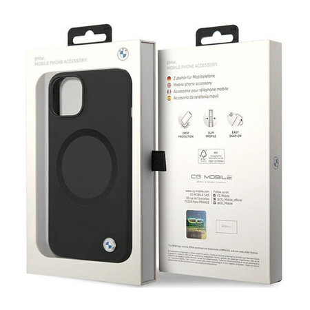 BMW Signature Liquid Silicone MagSafe - iPhone 14 Case (black)