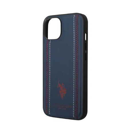 US Polo Assn Leather Stitch - iPhone 14 Plus Case (navy blue)