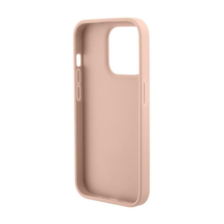 Guess Croco Triangle Metal Logo - Coque iPhone 15 Pro Max (rose)