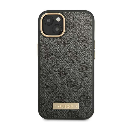 Guess 4G Logo Plate MagSafe - Case for iPhone 14 Plus (Black)