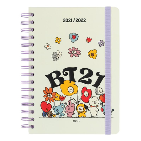 BT21 - Iskolai naptár / tervező 2021/2022 (fehér)