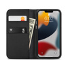 Moshi Overture - 3-in-1-Hülle mit Flip Cover iPhone 13 Pro (antibakterielles NanoShield™) (Jet Black)