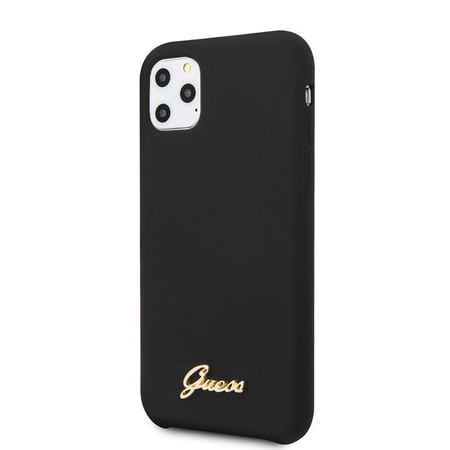 Guess Silicone Vintage - Etui iPhone 11 Pro (czarny)