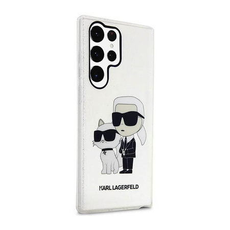 Karl Lagerfeld IML Glitter NFT Karl & Choupette - Samsung Galaxy S23 Ultra tok (átlátszó)