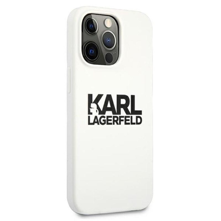 Karl Lagerfeld Silicone Stack Logo - iPhone 13 Pro Case (white)