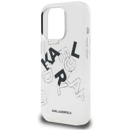 Karl Lagerfeld IML Sketched Graphic – Pouzdro pro iPhone 16 Pro (průhledné)