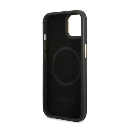 Guess 4G Logo Plate MagSafe - Etui iPhone 14 Plus (czarny)