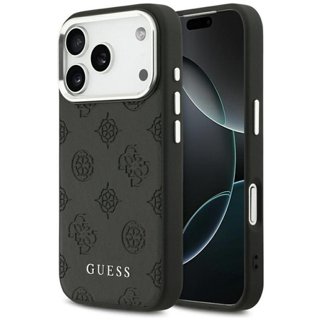 ETUI DO IPHONE 17 PRO do MAGSAFE GUESS ORYGINALNE CZARNE SKÓRZANE MODNE