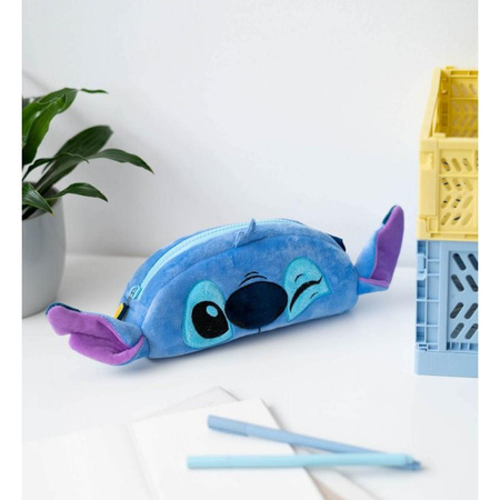 Disney Stitch – Pluszowy piórnik szkolny (20 × 9 × 5 cm, miękki, licencjonowany)