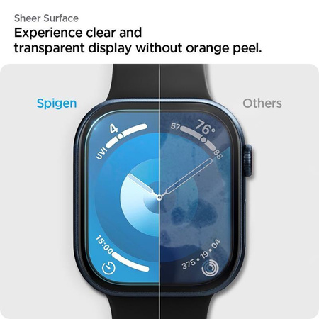 Spigen Elite Shield EZ Fit 2-Pack - Hybridglas-Schutz für Apple Watch 10 46 mm (Transparent)