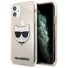 Karl Lagerfeld Choupette Head Glitter - pouzdro pro iPhone 11 (zlaté)