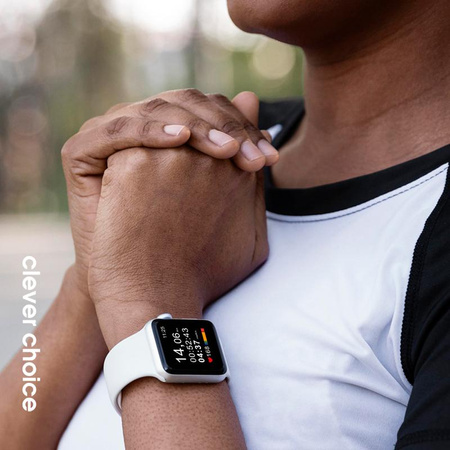 Crong Liquid - Armband für Apple Watch 38/40/41/42 mm (weiß)