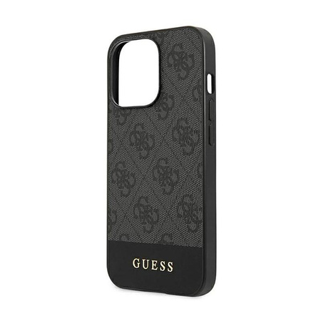 Collection 4G Bottom Stripe de Guess - Coque pour iPhone 13 Pro (gris)