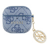 Guess 4G Strass Charm - Étui AirPods 4 (bleu)