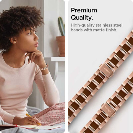 Spigen Modern Fit szalag - karkötő Samsung Galaxy Watch 4 / 5 / 5 Pro / 6 (rózsaszín arany)