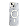 Guess Marble MagSafe - Case for iPhone 14 Plus (White)
