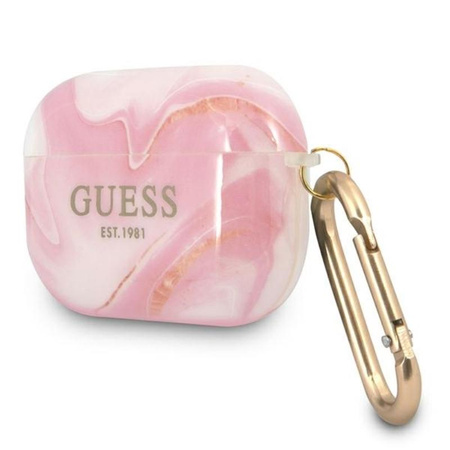 Guess Marble Est. - Étui Airpods Pro (rose)