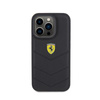 Ferrari Quilted Metal Logo - iPhone 15 Pro Tasche (Schwarz)