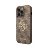 Guess 4G Big Metal Logo - iPhone 15 Pro Case (brown)