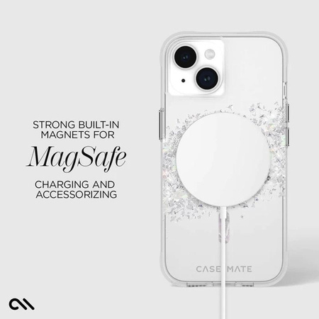 Case-Mate Karat MagSafe - iPhone 15 / iPhone 14 / iPhone 13 Hülle verziert mit Perlmutt (A Touch of Pearl)
