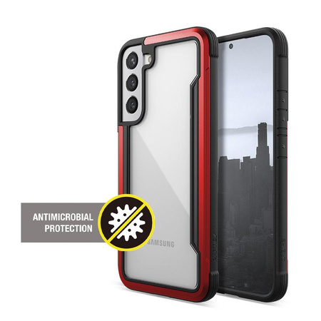 X-Doria Raptic Shield Pro - Étui Samsung Galaxy S22+ 5G (Protection antimicrobienne) (Rouge)