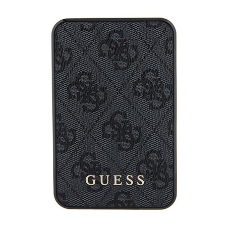 Guess 4G Leather Metal Logo - Power Bank 5000 mAh 15W (černá)