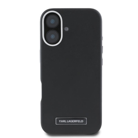 Karl Lagerfeld FW Metallplatte MagSafe - iPhone 16 Tasche (schwarz)