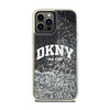 DKNY Liquid Glitter Big Logo - Coque iPhone 12 / iPhone 12 Pro (noir)