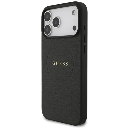 Guess Grained Ring MagSafe - Case iPhone 17 Pro Max (black)