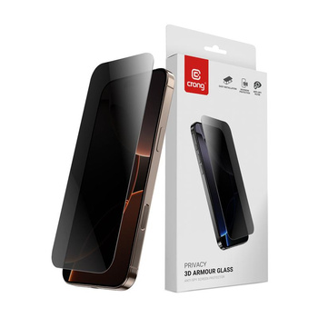 Crong Privacy 3D Armor Glass - Vetro temperato per la privacy iPhone 17 Pro Max / iPhone 16 Pro Max