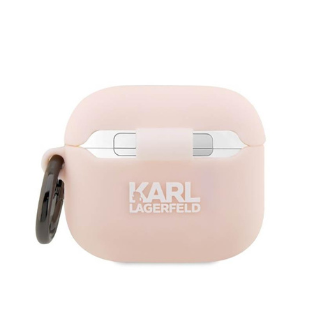 Karl Lagerfeld Silikonové pouzdro NFT Karl Head 3D - AirPods 3 (růžové)