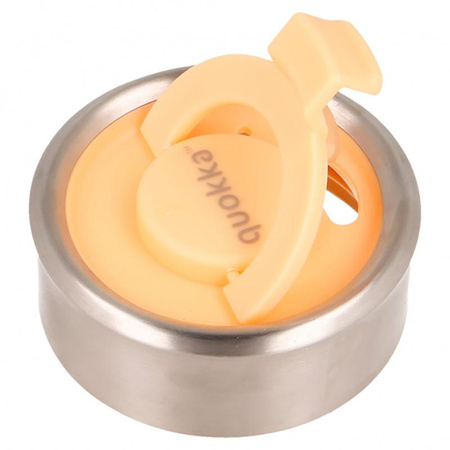 Quokka Boost Kaffeebecher - Edelstahl-Thermosbecher mit Siebeinsatz 400 ml (Aprikosenorange)