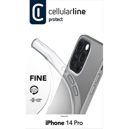 Cellularline Fine - Coque pour iPhone 14 Pro (Transparent)