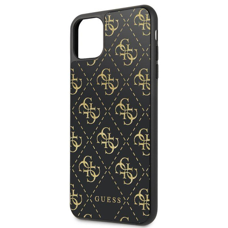 Guess Double Layer Glitter Case Peony G - Coque pour iPhone 11 Pro Max (Noir)