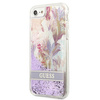 Guess Liquid Glitter Flower - Etui iPhone SE 2022 / SE 2020 / 8 / 7 (Purple)