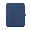Speck Balance Folio - Étui pour iPad 11" (2025) / 10.9" (2022) avec revêtement MICROBAN avec aimant et support (Arcadia Navy/Moody Grey)