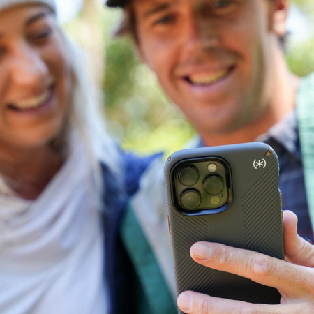 Speck Presidio2 Grip - Csúszásgátló tok iPhone 14 Pro Max készülékhez (Charcoal / Cool Bronze / Slate)