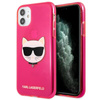 Karl Lagerfeld Choupette Head - iPhone 11 Hülle (fluo rosa)