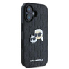 Karl Lagerfeld Monogram Karl & Choupette Head Pin - Pouzdro iPhone 16 Plus (černé)