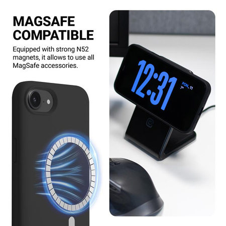 Etui Crong Color Cover Magnetic do iPhone 16e – silikonowe etui z obsługą MagSafe