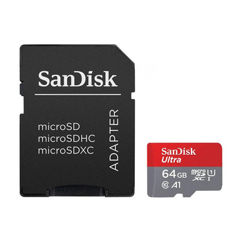 SanDisk Ultra microSDXC - Paměťová karta 64 GB A1 Class 10 UHS-I 140 MB/s s adaptérem