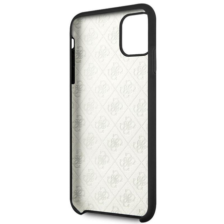 Guess Silicone 4G Tone to Tone - Etui iPhone 11 Pro Max (Black)