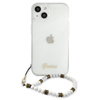 Guess fehér gyöngyház szíj - iPhone 13 Mini tok (átlátszó)