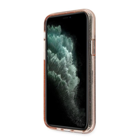 Třpytivé pouzdro Guess - pouzdro pro iPhone 11 Pro Max (růžové)