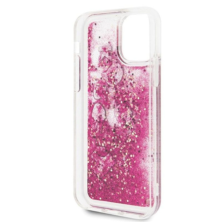 Karl Lagerfeld Glitter Liquid Floatting Charms - Coque iPhone 11 Pro (Floatting Charms rose)