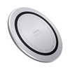 Crong PowerSpot Fast Wireless Charger – Aluminum 15W USB-C Qi Wireless Charger with Tempered Glass Coating (Silver White)